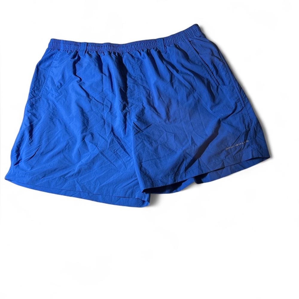 Columbia Blue and White Mesh Shorts Size XXL omnishade
